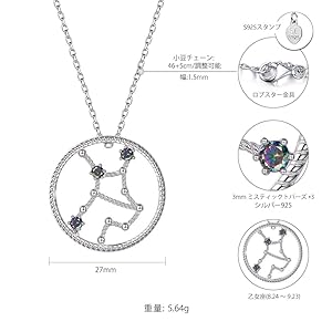 Amazon | SILVERCUTE 星座 ネックレス シルバー925 レディース